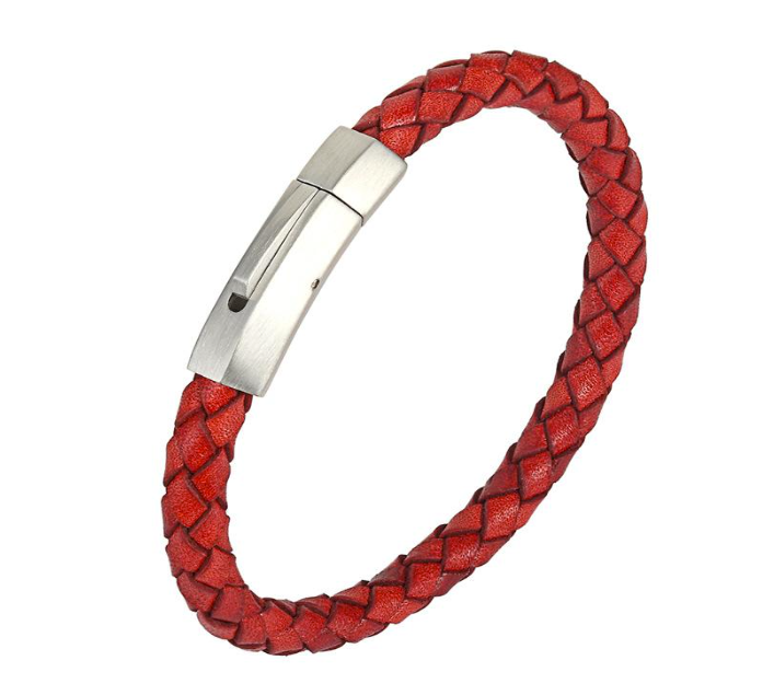 Vintage Leather Braid Thin Bracelet