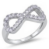CZ Encrusted Infinity Ring