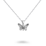 Oxidized Open Wings Butterfly Necklace
