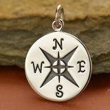 Silver Compass Necklace