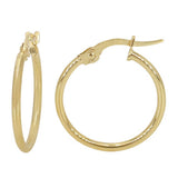 10KT Gold Hoops with Latch Backs