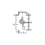 Textured Lotus Blossom and Bud Necklace