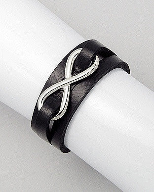 Infinity Leather Wrap Bracelet