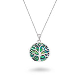 Circle Shell with Tree of Life Necklace