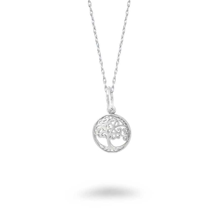 Small Tree of Life Circle Necklace