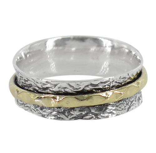 Textured Two-tone Meditation Ring