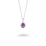 Twist Oval Gemstone Necklace