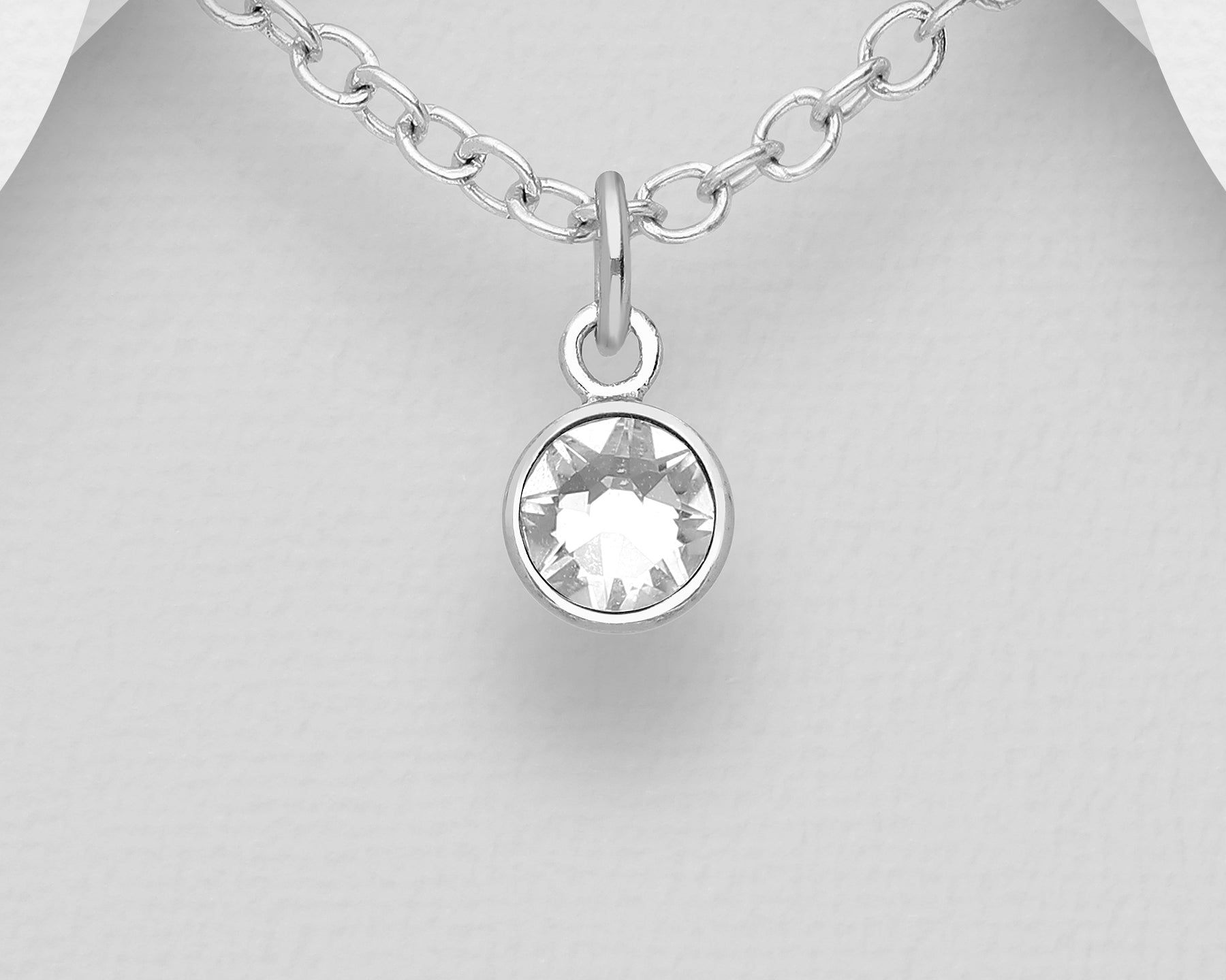 Small Swarovski Round Birthstone Necklace