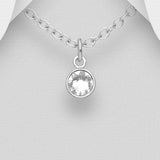 Small Swarovski Round Birthstone Necklace