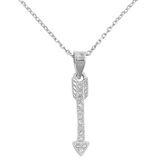 CZ Facing Down Arrow Necklace