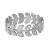 CZ Eternity Leaf Ring