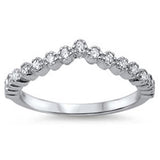 CZ Bezel V-Shape Ring