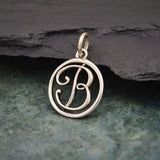 Circle Script Initial Necklace