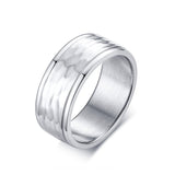 Hammered Stainless Steel Ring
