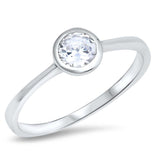 6mm CZ Bezel Set Ring
