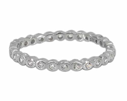 Smooth Round CZ Eternity Ring