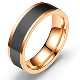 Stainless Steel Black Epoxy Ring