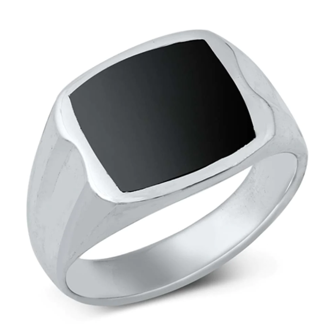 Silver Semi-Precious Signet Ring