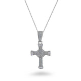 Elegant Large CZ Cross Necklace