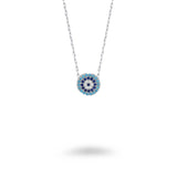 CZ Blue Evil Eye Necklace
