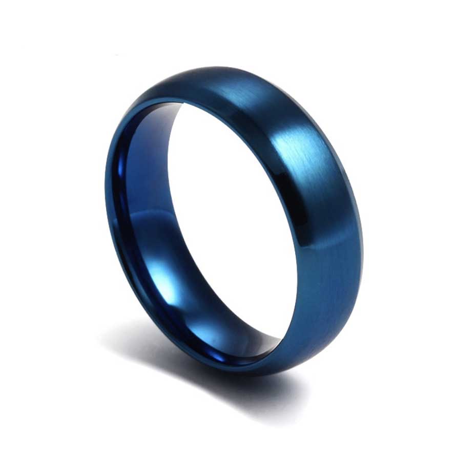 Brushed Stainless Steel Ring 6mm