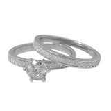 5mm Brilliant Cut Wedding Ring Set