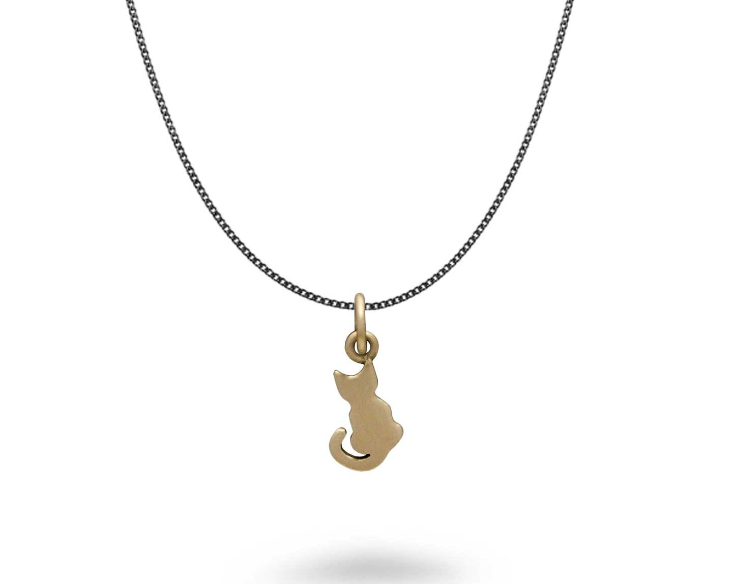 Tiny Sitting Cat Necklace