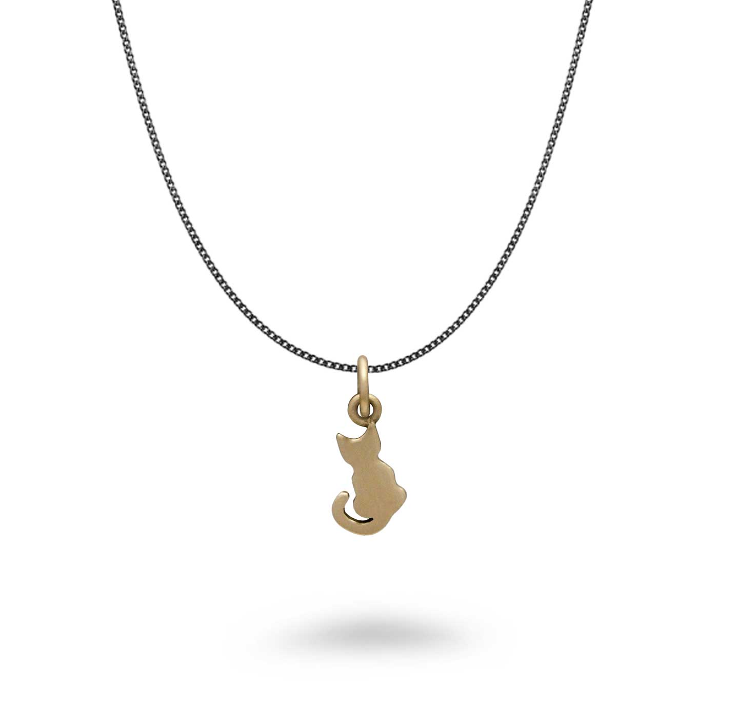 Tiny Sitting Cat Necklace