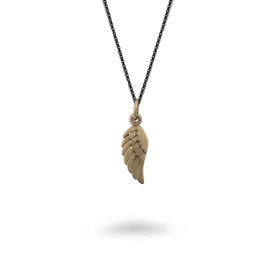 Small Smooth Angel Wing Necklace