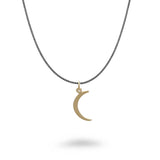 Thin Smooth Moon Necklace