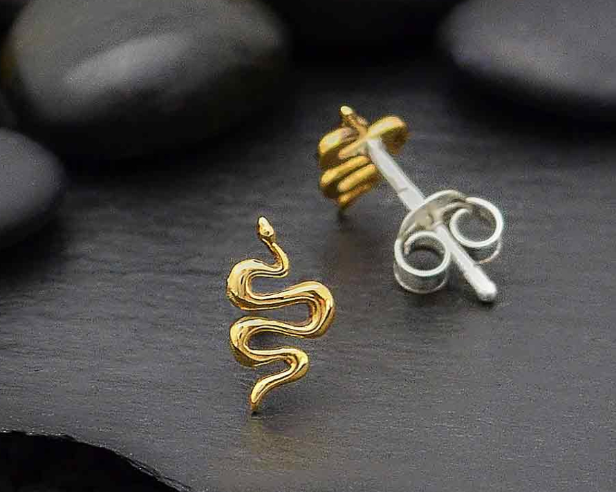 Slithering Snake Stud Earrings