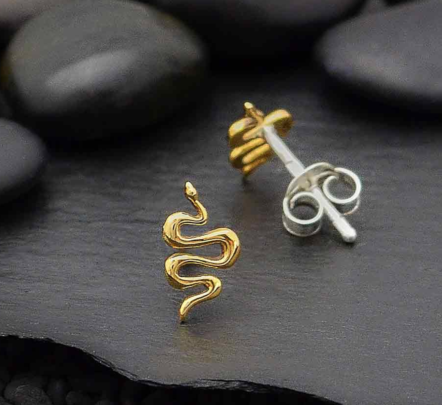 Slithering Snake Stud Earrings