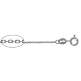 Rhodium or Gold Plated Anchor Chain 1.0mm