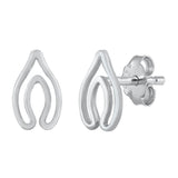 Outline Wishbone Stud Earrings