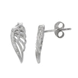 CZ Angel Wings Stud Earrings