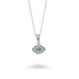 CZ Evil Eye Oval Shaped Necklace