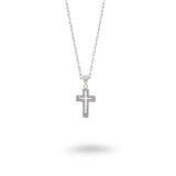 Outline CZ Cross Necklace