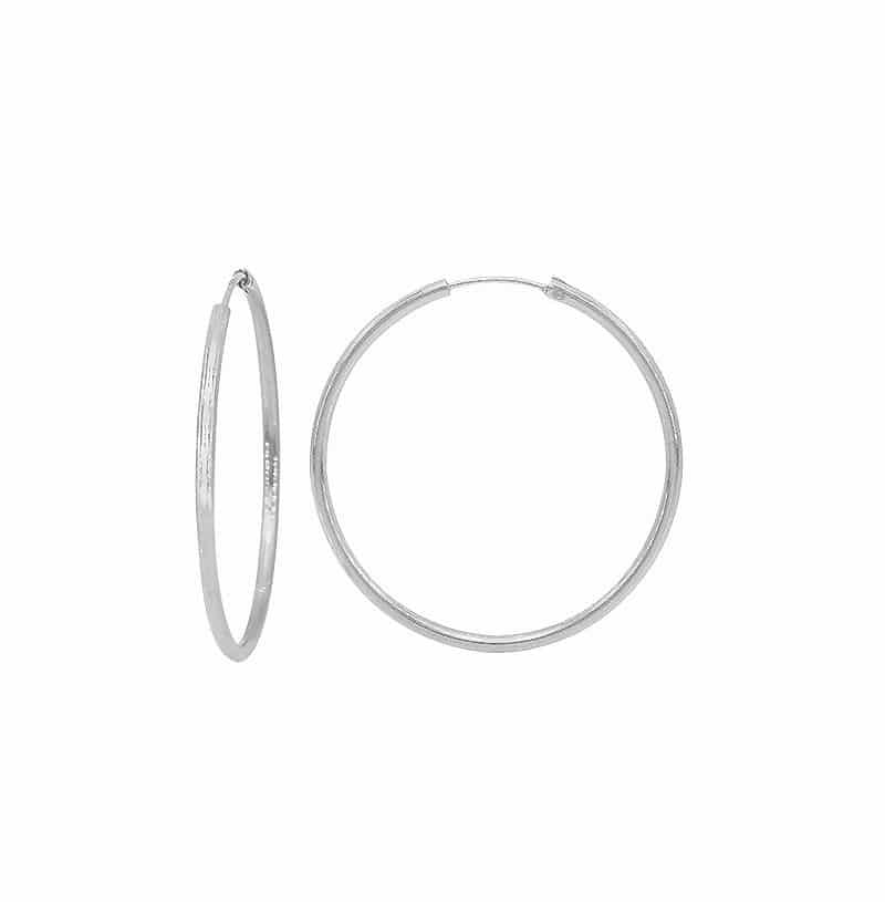 Silver Sleeper Hoops 2mm