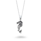 Oxidized Celtic Dragon Necklace