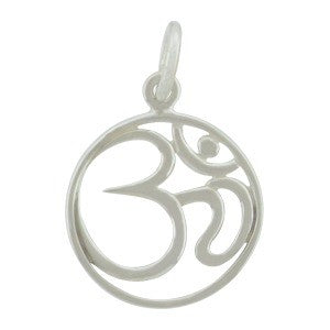 Circle Outline Ohm Necklace