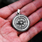 Stainless Steel Compass Necklace