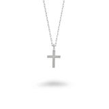 Medium Center Edge Cross Necklace
