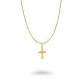 14KT Double Sided Cross Pendant Necklace