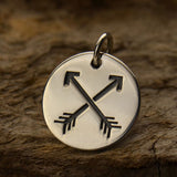 Crossed Arrows Circle Necklace