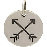 Crossed Arrows Circle Necklace