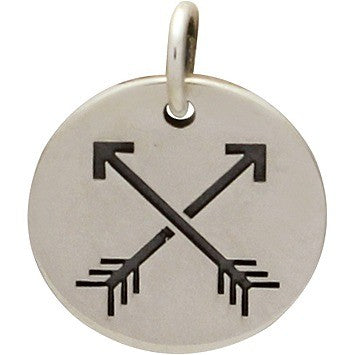 Crossed Arrows Circle Necklace