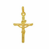 10KT Crucifix Necklace curb 18"