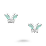 Color CZ Butterfly Earrings