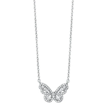 CZ Attached Butterfly Necklace