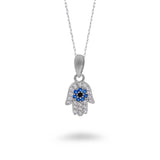 Encrusted CZ Hamsa Necklace